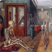 Paul Delvaux, Large skeletons, 1944