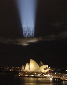 Beware of the God Projection over the Sydney Opera House, 2001 