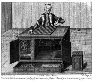 The  Mechanical Turk, by Wolfgang von Kempelen 1784